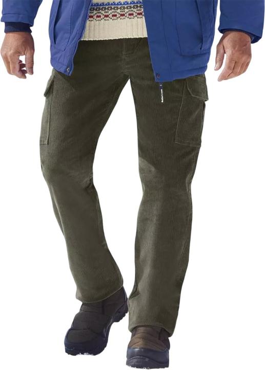 Actual product image Atlas For Men Mens Corduroy Elasticated Waist Cargo Trousers (42)