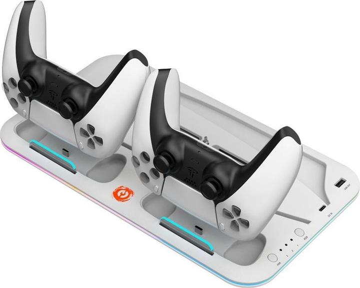 Productafbeelding Canyon CS-5, PS5 Oplaadstandaard, met RGB licht, met + kabel, 475±, Baltas (PS5)