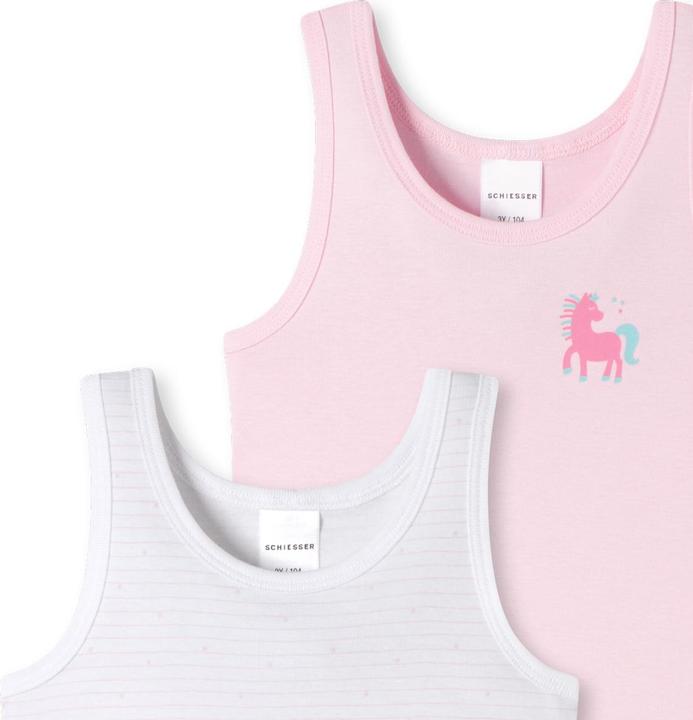 Produktbild Schiesser 6er Pack Kids Girls Feinripp Organic Cotton Unterhemd (128)