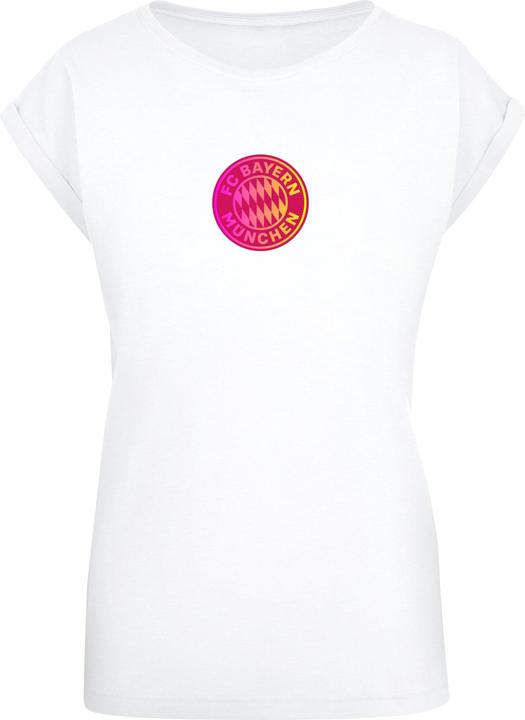 FC Bayern München Ladies Logo Color Extended Shoulder Tee - 115759