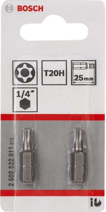 Image du produit Bosch Professional Zubehör T20H Embout de vissage Security Torx® extra-dur (T20H)