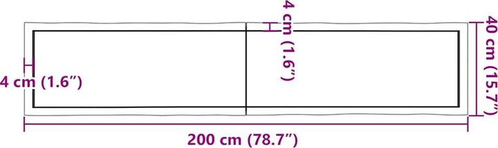 Produktbild VidaXL Aneta (200 x 40 x 6 cm)