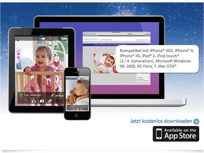 Produktbild Medisana Smart Baby Monitor (Babyphone mit Kamera, 999 m)