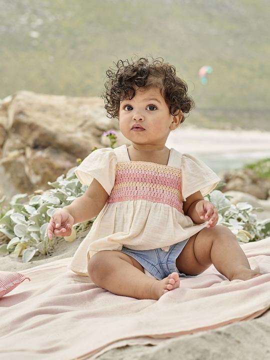 Image du produit Vertbaudet Blouse bébé fille en dentelle au crochet (62)