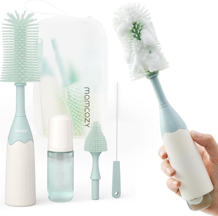 Produktbild Momcozy Flaschenbürsten-Set Push-Press GRN
