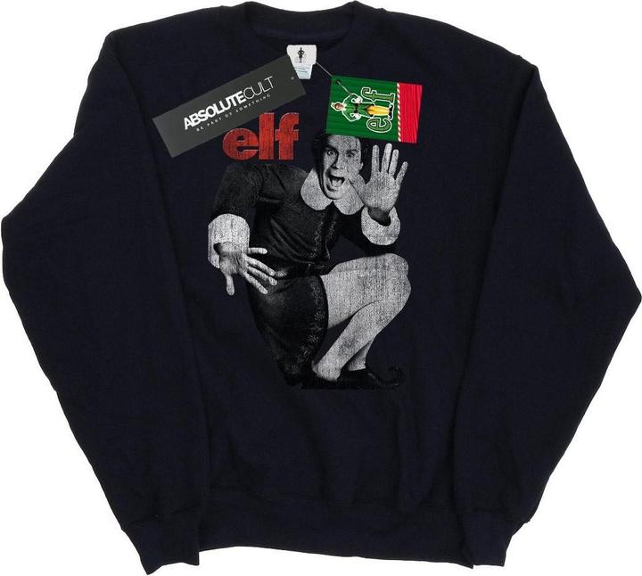 Actual product image Elf Womens/Ladies Mono Distressed Poster Sweatshirt (S)
