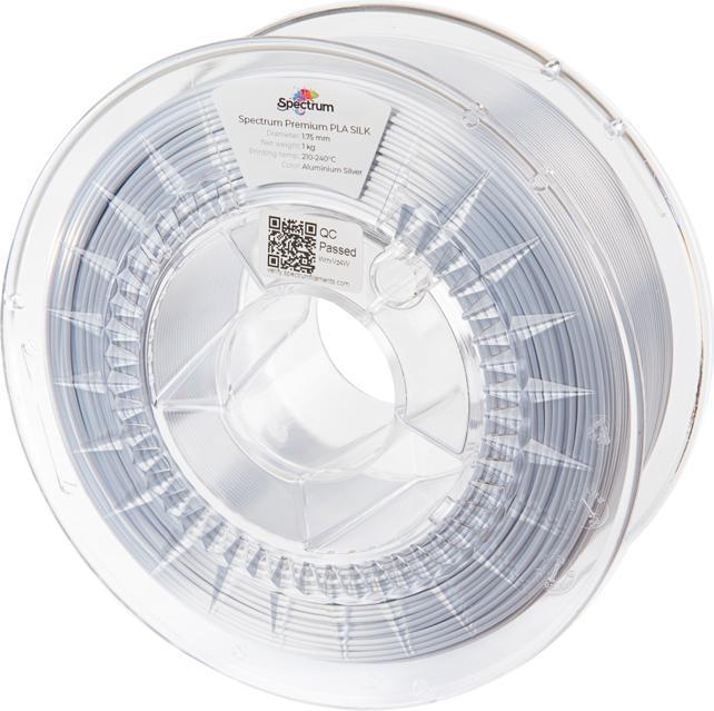 Produktbild Filament PLA SILK aluminium silver 1.0kg 1.75mm (PLA, 1.75 mm, 1000 g, Silber)