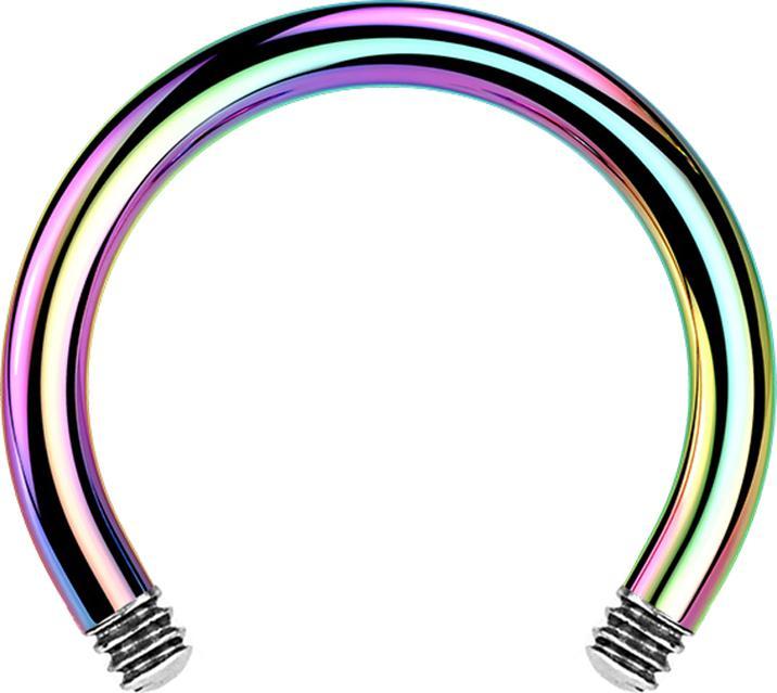 Actual product image Star Piercing Micro Circular Barbell Bar coloured (Surgical steel 316L)