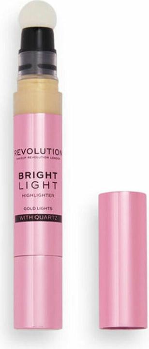 Makeup Revolution Helles Licht Flüssiger Highlighter Gold Lights 3ml (Gold Lights, Highlighter)