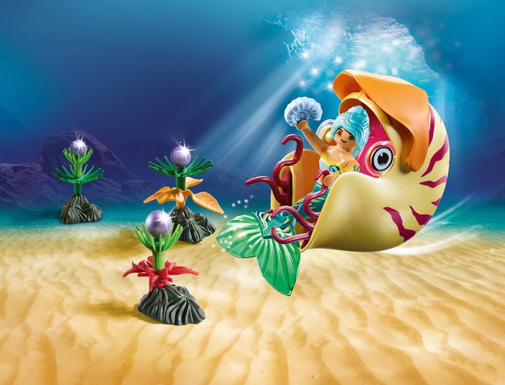 Actual product image Playmobil Mermaid with snail gondola (70098, Playmobil Magic)