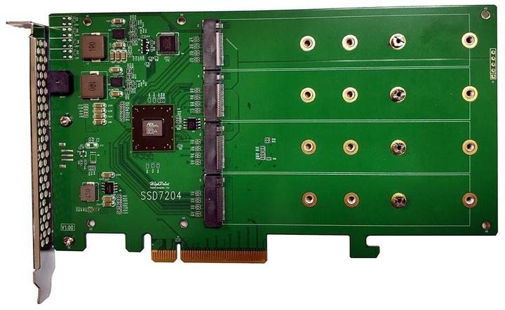Produktbild HighPoint RAID-Controller SSD7204 4x M.2 NVMEx4v3, PCI-Ex8