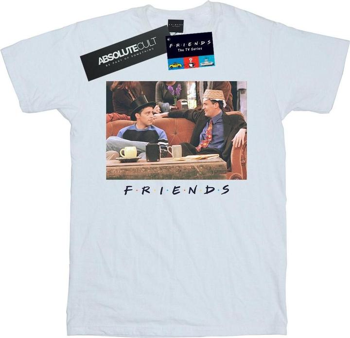 Actual product image Friends Mens Joey And Chandler Hats T-Shirt (L)