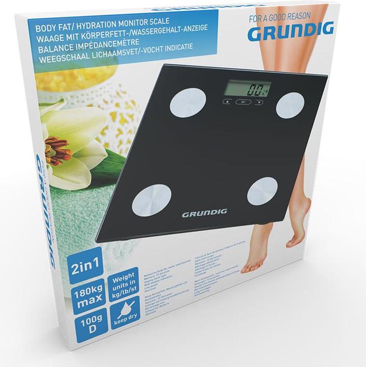 Actual product image Grundig elektroniczna waga łazienkowa, analiza masy ciała, BMI, do 180 kg (180 kg)