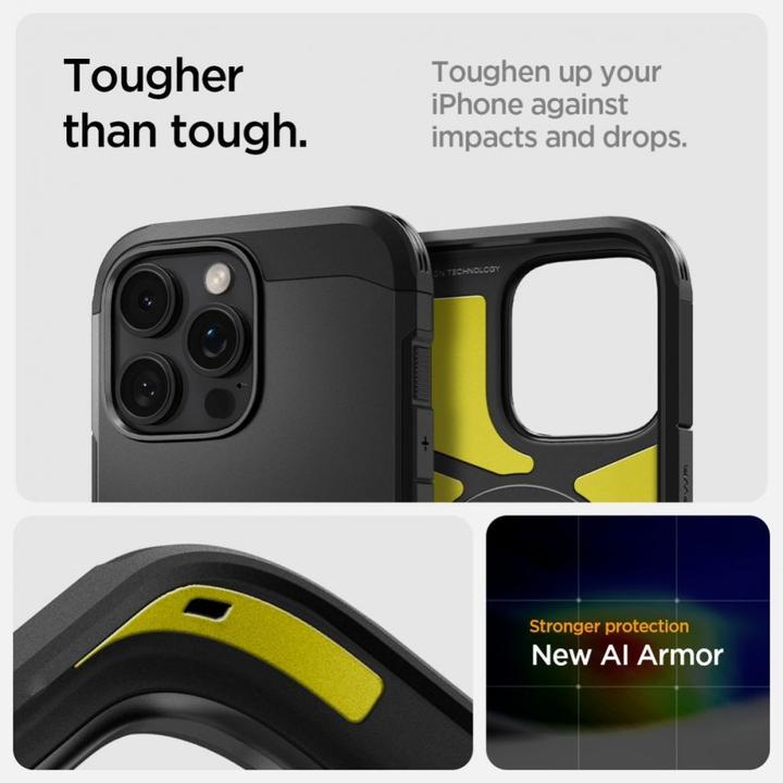 Produktbild Spigen Tough Armor MAG iPhone 16 Pro Max MagSafe czarny/black ACS08013 (Apple iPhone 16 Pro Max)