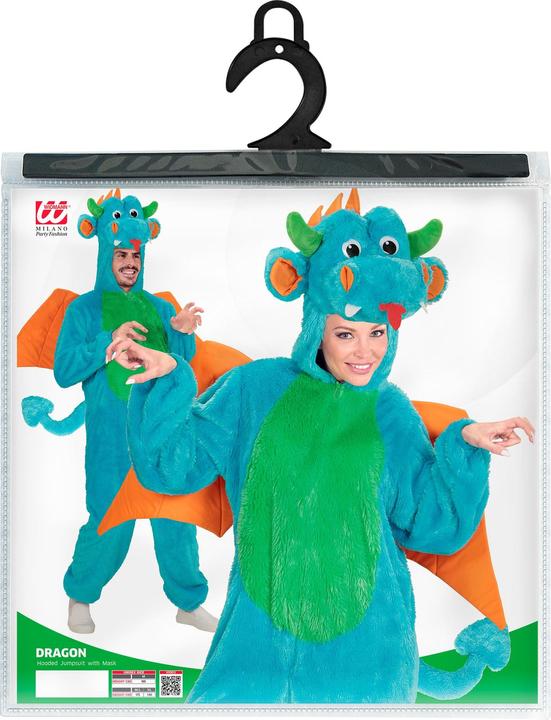 Immagine prodotto Widmann Drachen Plüschkostüm Overall mit Kapuze Erwachsene (M/L)