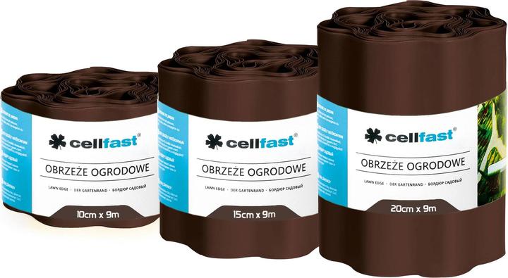 Produktbild Cellfast Rasenkante braun 10cm hoch und 9m lang (900 cm)