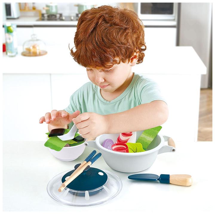 Actual product image Hape Chinese fondue pot with accessories