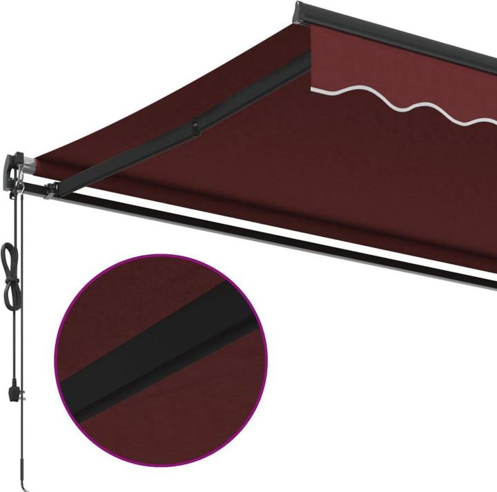 Image du produit VidaXL Markise Automatisch Gelenkarmmarkise Sonnenmarkise Balkonmarkise Weinrot (4.50 m)