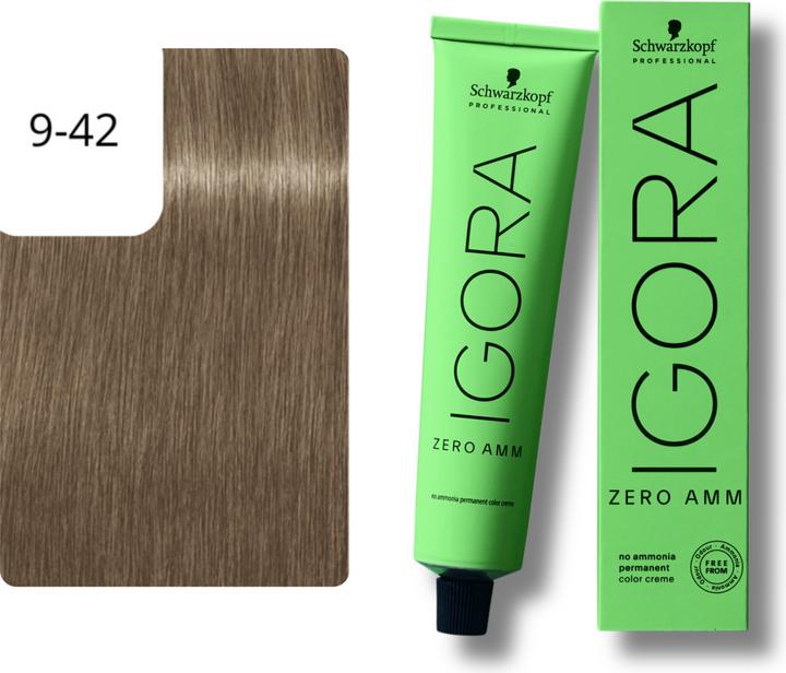 Produktbild Schwarzkopf Igora Zero AMM - 9-42 Extra Hellblond Beige Asch (9-42 Extra Hellblond Beige Asch)