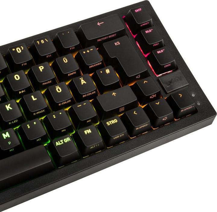 Produktbild CHERRY xtrfy K5 Gaming-Tastatur TKL, RGB – Schwarz (DE, Kabelgebunden)