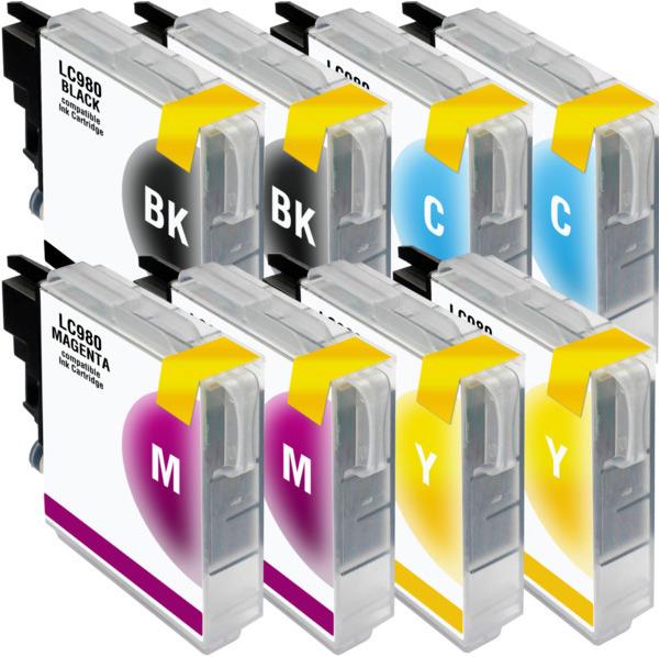 Immagine prodotto Inkadoo Il multipack di cartucce per stampanti compatibili con Brother LC-980 VAL BP contiene 8x cartucce (M, C, Y, FC)