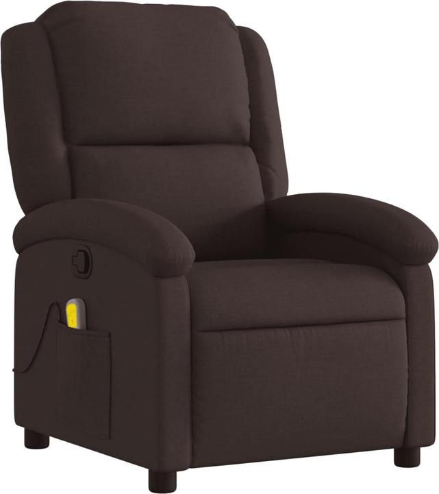 Produktbild VidaXL Massagesessel Dunkelbraun Stoff,Farbe: Dunkelbraun,Material