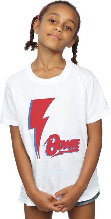 Immagine prodotto David Bowie Red Bolt Maglietta Ragazze (140, 146)
