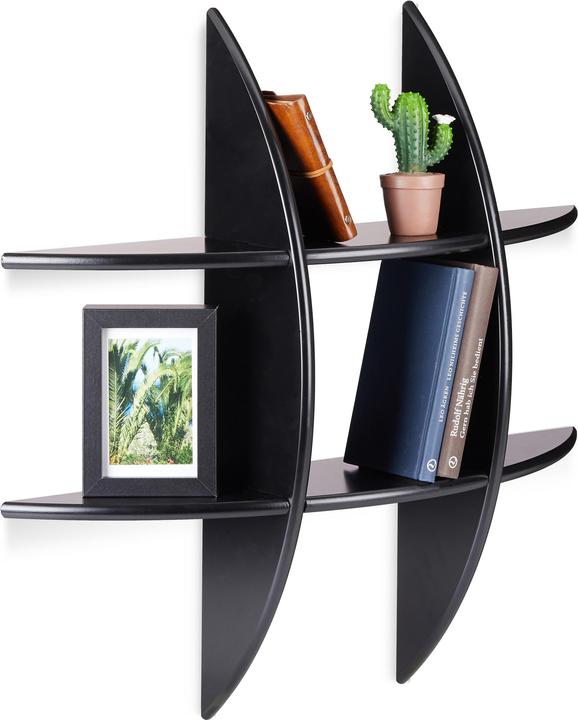 Immagine prodotto Relaxdays Mensola da parete rotonda a 6 scomparti (69 x 17 x 69 cm)
