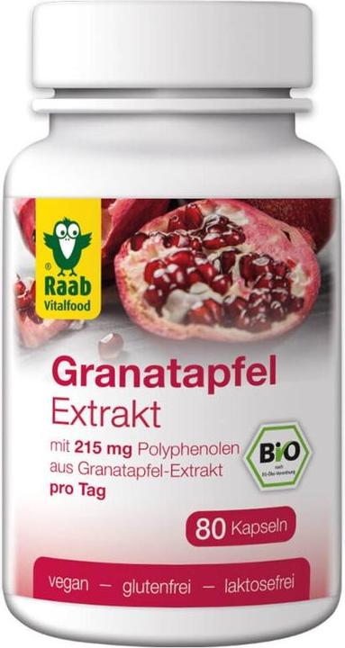 Raab Granatapfel Extrakt mit Polyphenolen Bio (80 Stück, Kapseln)