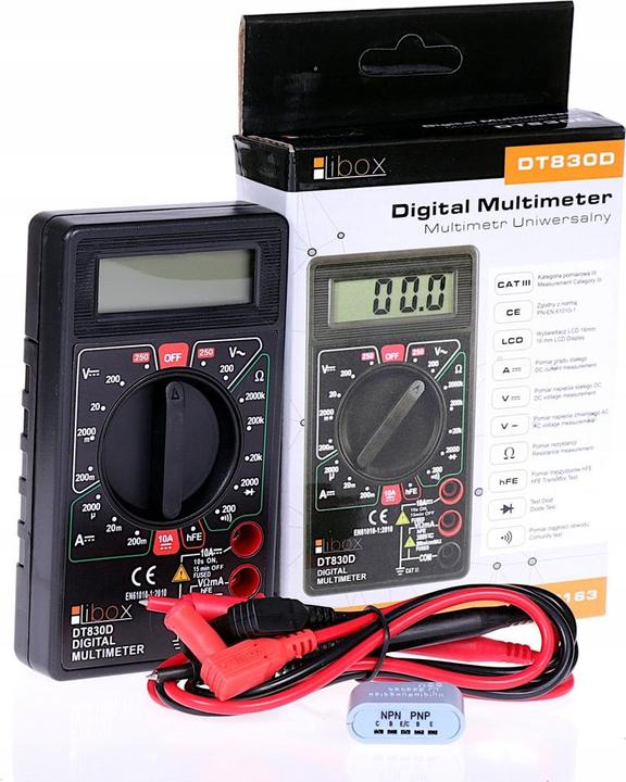 Actual product image Libox Miernik uniwersalny DT830D LB0163 (CAT III 300V)
