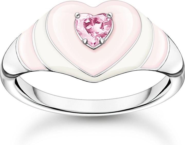 Produktbild Thomas Sabo Ring Herz mit Pinkem Stein Silber (54, 925 Silber)