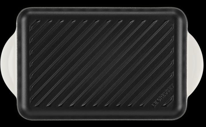 Image du produit Le Creuset Poêle à griller rectangulaire Trad. 32cm Meringue (Poêle à grillades, Fonte)