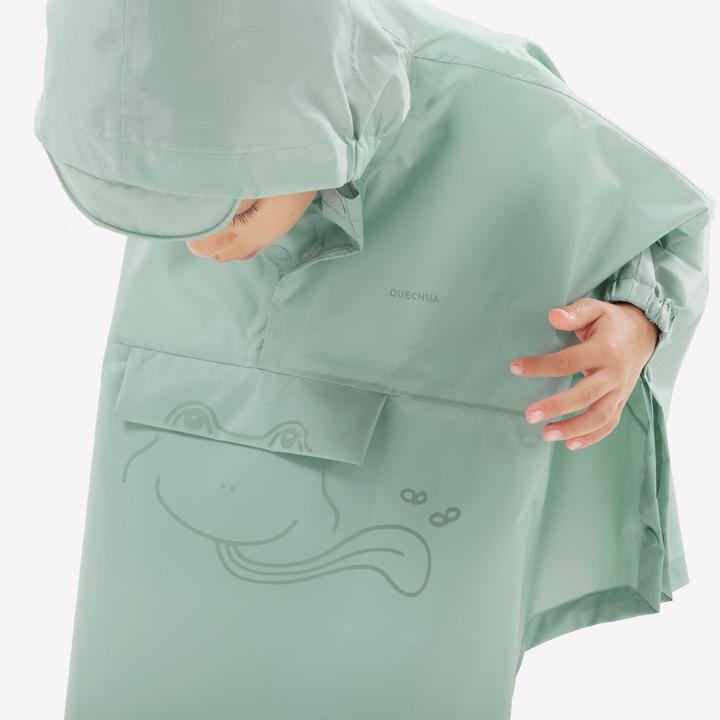 Image du produit Quechua Poncho Cape de pluie enfants taille 92-116 randonnée en montagne - MH100 vert