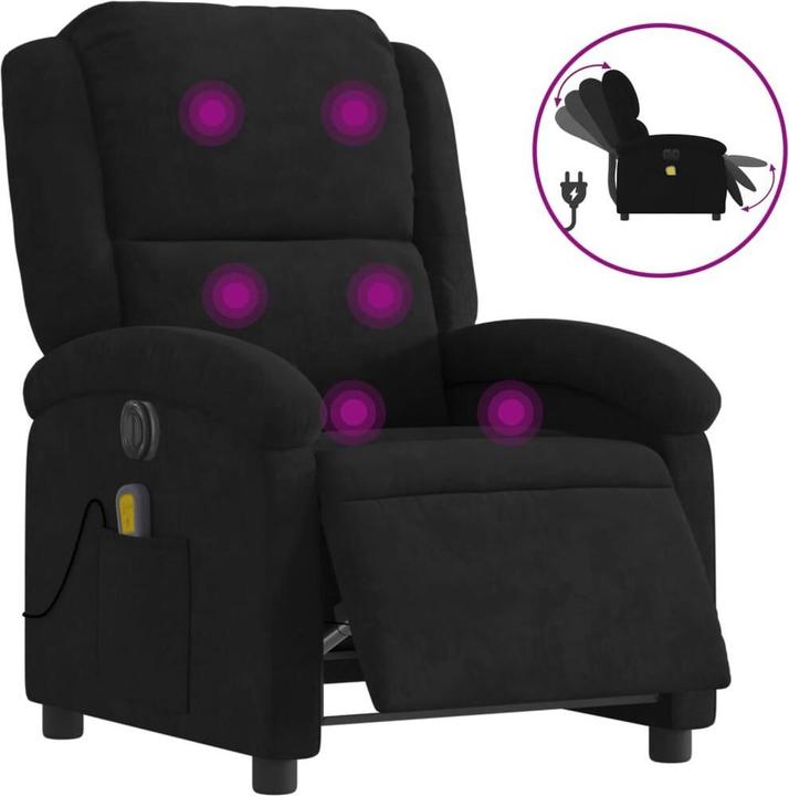 Actual product image VidaXL Massage chair electric velvet