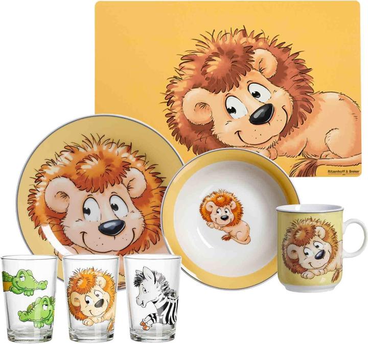 Produktbild Ritzenhoff & Breker Geschirr-Set mit Kinderbecher Happy Zoo Löwe