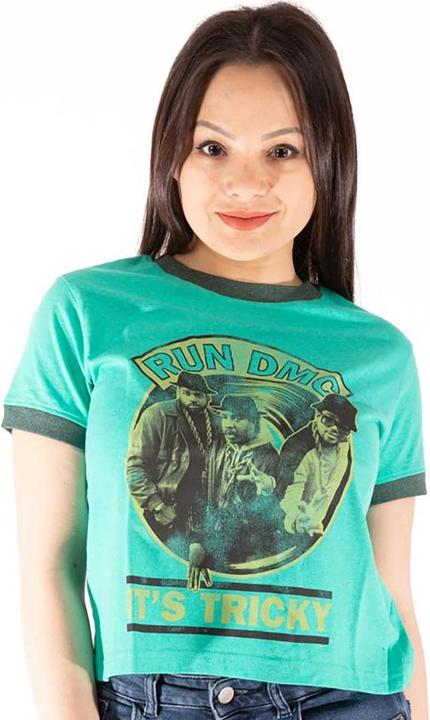 Run DMC It's Tricky Record Vin Crop Top (Girlie)