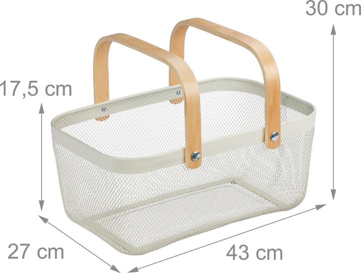 Produktbild Relaxdays Drahtkorb (1 x, 43 x 27 x 17.5 cm)