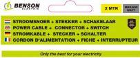 Energie-Label Benson Electric Netzkabel + Stecker + Schalter (2 m)