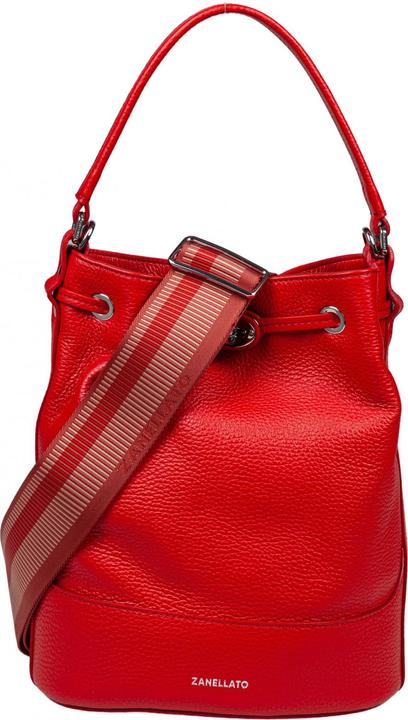 Image du produit Zanellato monda daily day s leather bucket bag red color
