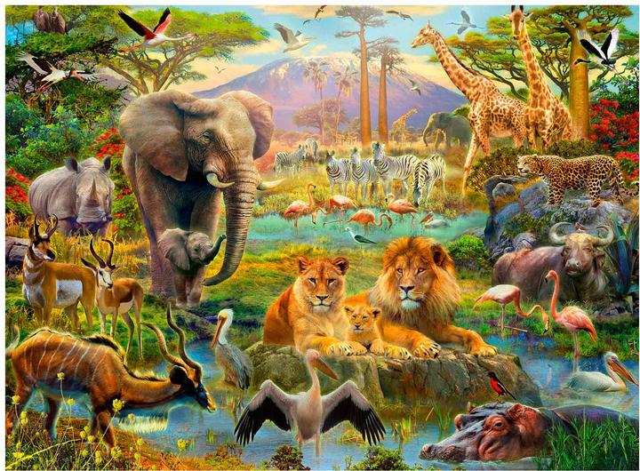 Immagine prodotto Ravensburger Puzzle degli animali della Savana (200 pezzi)