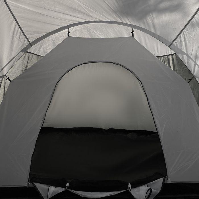Produktbild Swisshandel24 Tunnelzelt Campingzelt 6-9 Personen Familienzelt 3 Schlafzimmer 2000mm Oxford Grau (Tunnelzelt, 9+ Personen)