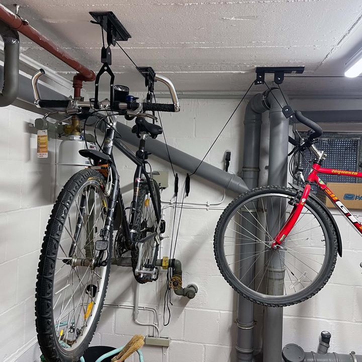 Actual product image Wiltec Ceiling Bike Storage Lift 20kg Bicycle Hang Mount Garage Basement Shed Rack Hoist