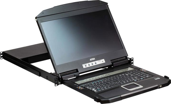 Actual product image Aten CL3884NW CH KVM switch 4-port multi-view 18.5" LCD (USB HDMI) CH layout