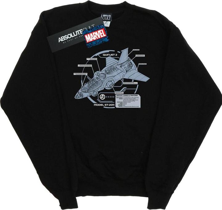 Image du produit - Sweat THE AVENGERS QUINJET BREAKDOWN - Homme (S)