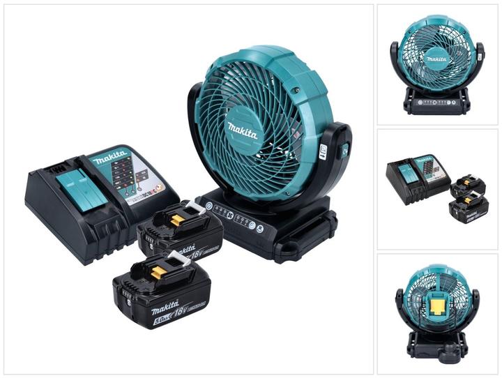 Produktbild Makita DCF 102 RT Akku Ventilator Lüfter 18 V 18 cm + 2x Akku 5,0 Ah + Ladegerät