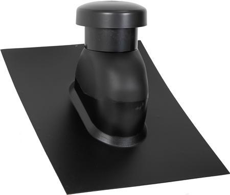 Immagine prodotto Sabetoflex Tappo di ventilazione universale 125 con piastra di base in ABS per tetti in cartone, Ø125 mm per