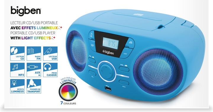 Actual product image Bigben Portable CD/ Radio CD61 USB - blue (FM, AM)