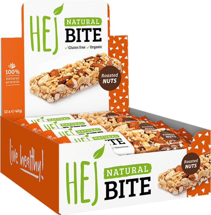 Actual product image HEJ Nutrition Natural Bite (12 x 40g) (Roasted nuts, 1 pcs., 480 g)