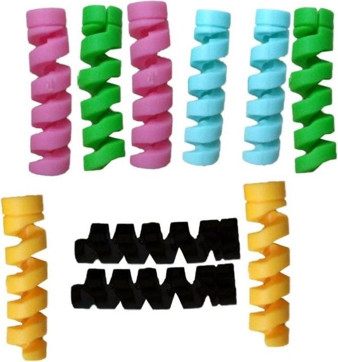 Image du produit Deltalabs Silikon Kabel Spirale Flexibler Kabel Bruchschutz Knickschutz Halter Kabelschoner (4er Set) (Tuyau spiralé pour câble, 4 cm)