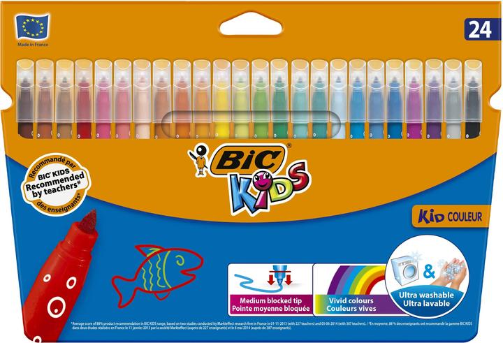 Produktbild Bic Kids Fasermalstifte Kid Couleur (Mehrfarbig, 24 x)